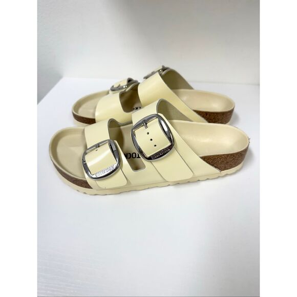 Birkenstock Arizona Big Buckle High Shine Butter Leather Patent 38 7 - Picture 3 of 5